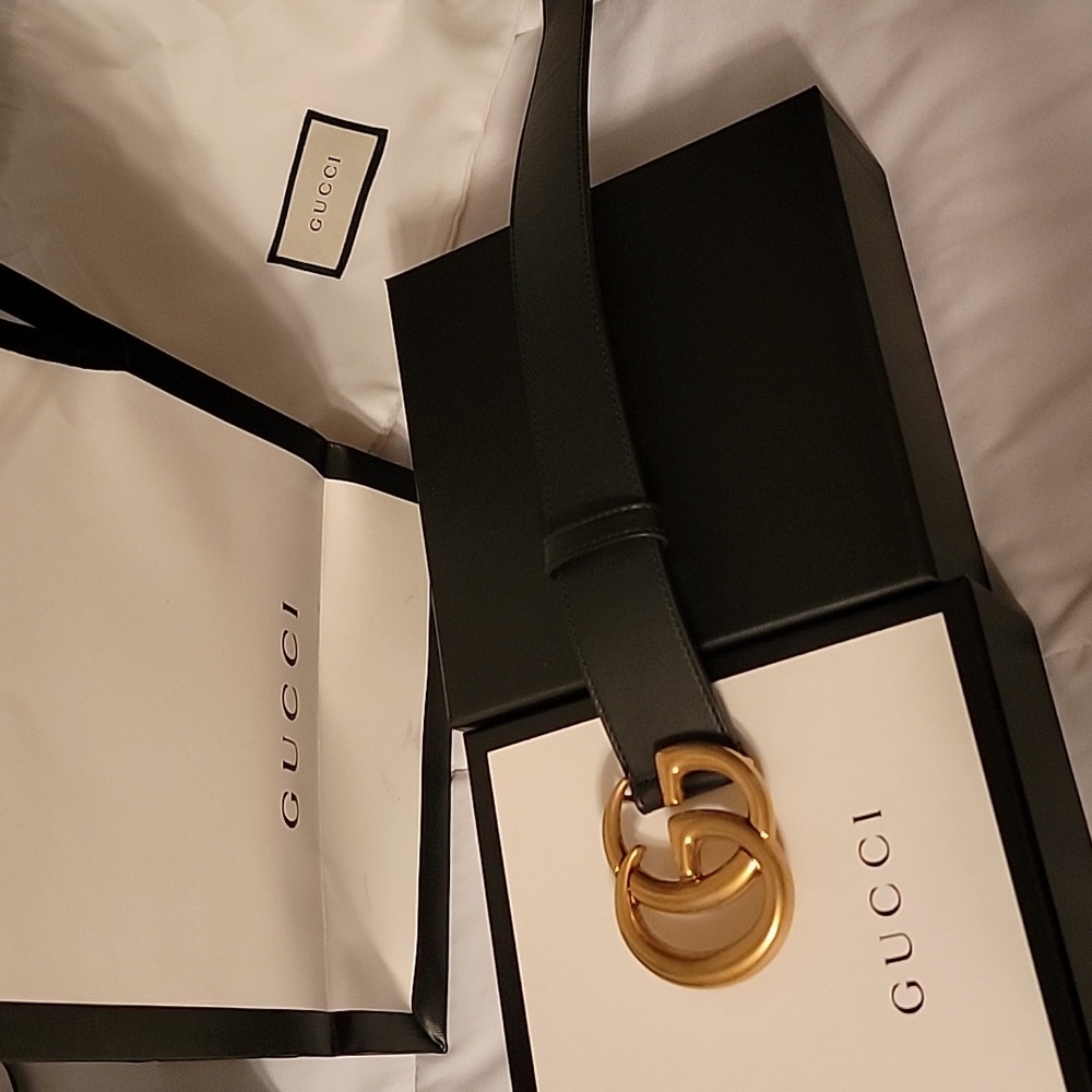 GUCCI - Wide Leather Belt - Picture 10 of 11